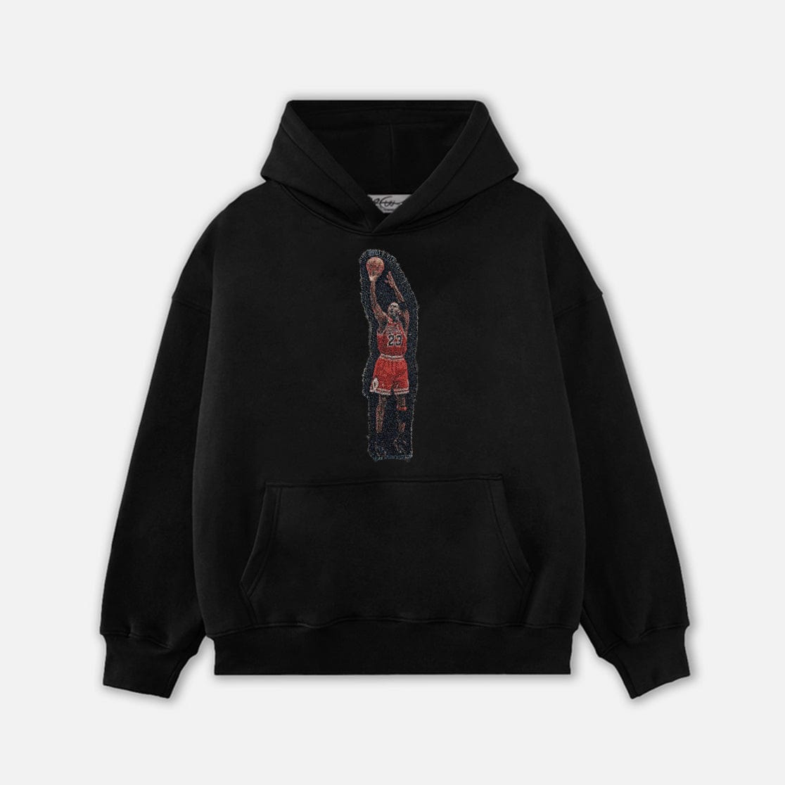 MJ SHOOTING TAPESTRY PATCH HOODIE-9009 - RDMCLOTHINGART