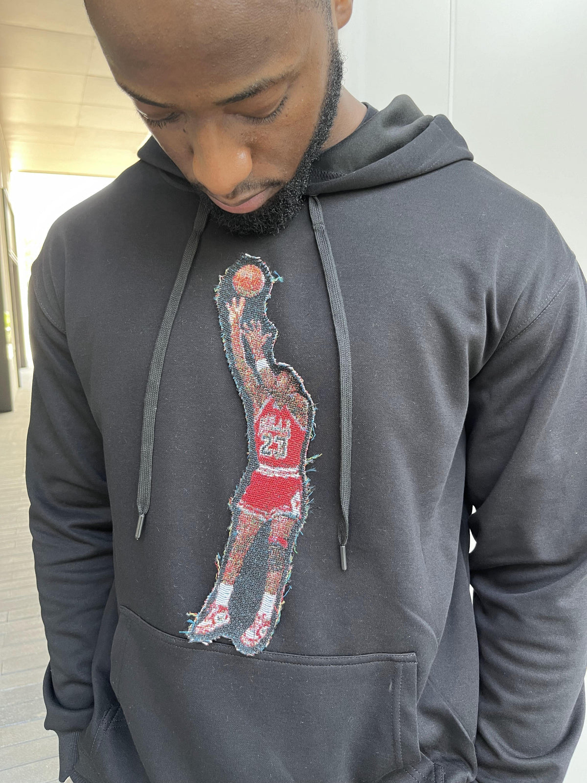 MJ SHOOTING V2 TAPESTRY PATCH HOODIE-9014 - RDMCLOTHINGART
