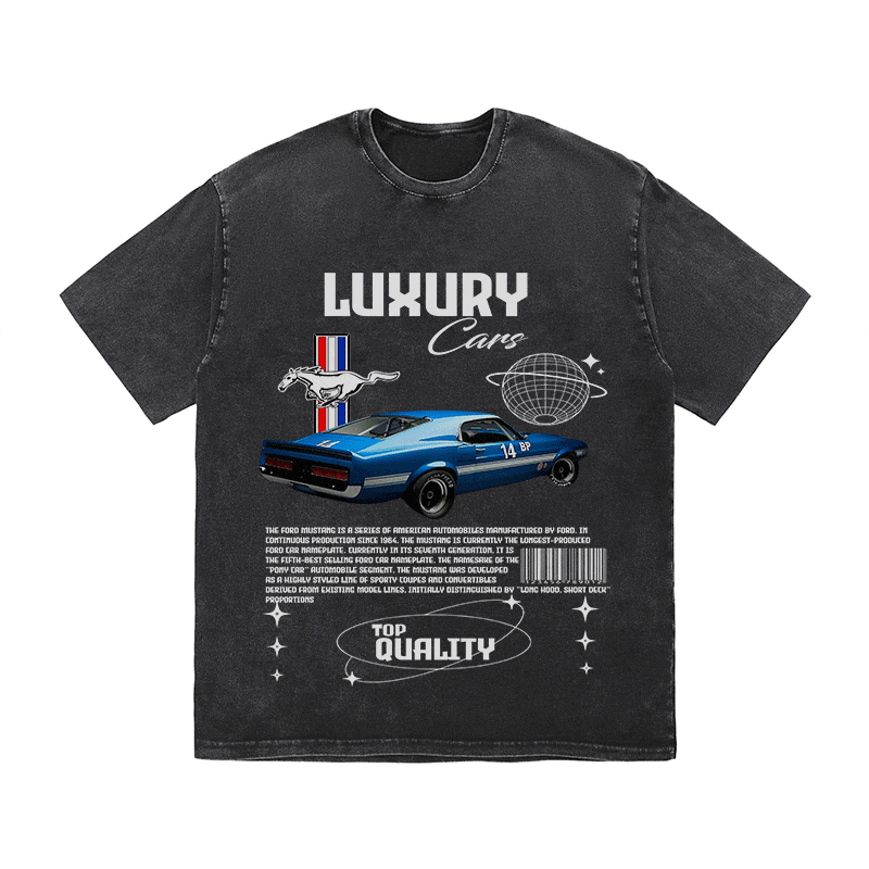 RDMCLOTHINGART tapestry hoodie MUSTANG HEAVY WEIGHT COTTON TEE-9108