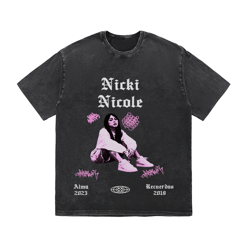 RDMCLOTHINGART tapestry hoodie NICKI NICOLE HEAVY WEIGHT COTTON TEE-8889