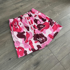 PINK CAMO MESH SHORTS-8698 - RDMCLOTHINGART