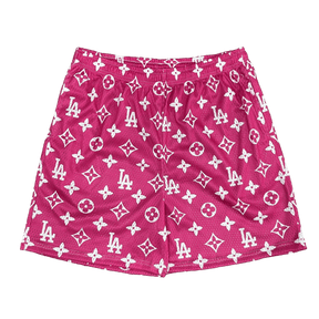 PINK LA MESH SHORTS-8674 - RDMCLOTHINGART