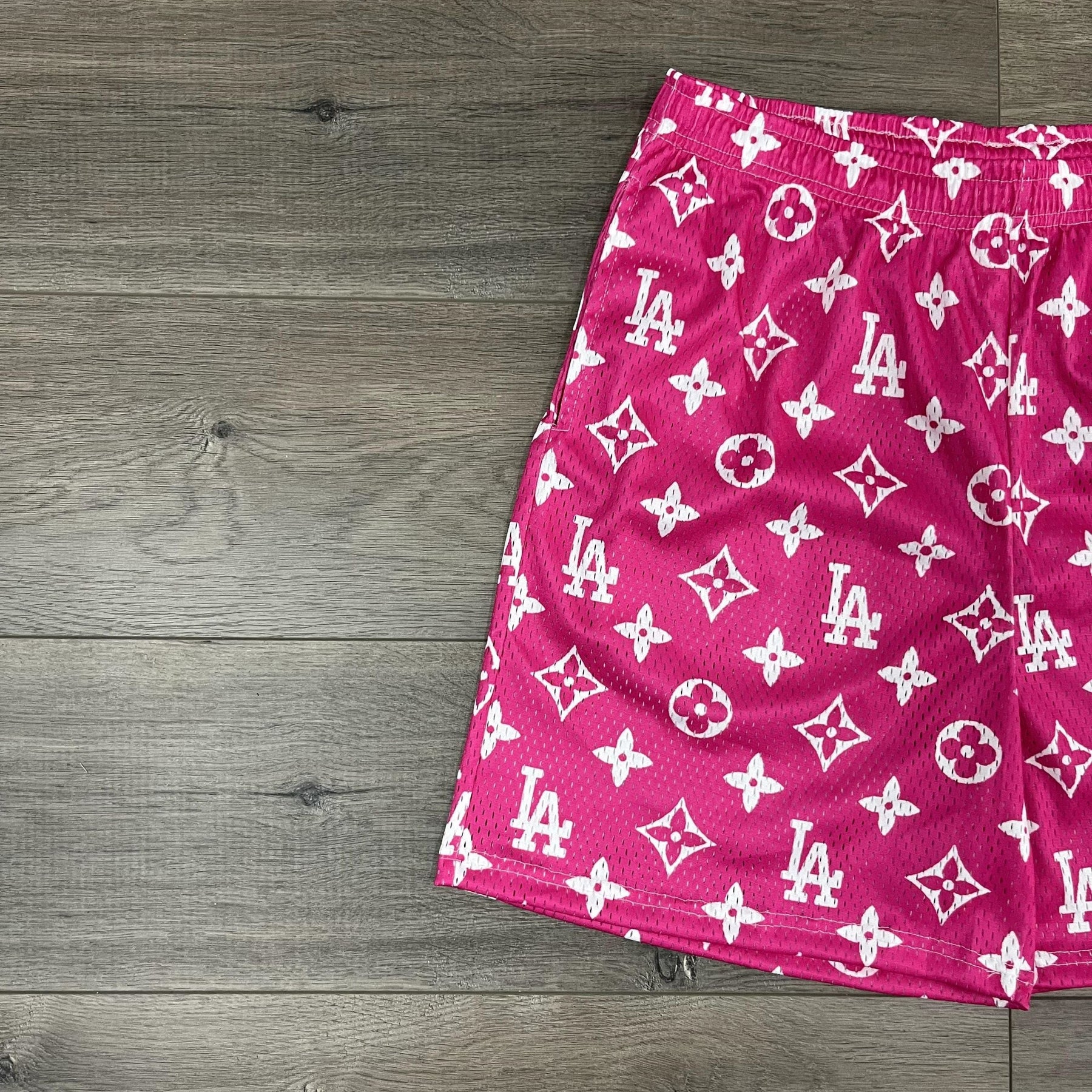 PINK LA MESH SHORTS-8674 - RDMCLOTHINGART