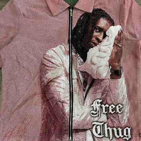 PINK YSL TAPESTRY JACKET - RDMCLOTHINGART