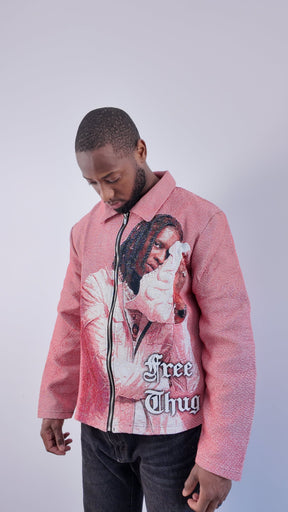 PINK YSL TAPESTRY JACKET - RDMCLOTHINGART