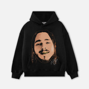 POSTMALONE HEAD HOODIE-1085 - RDMCLOTHINGART