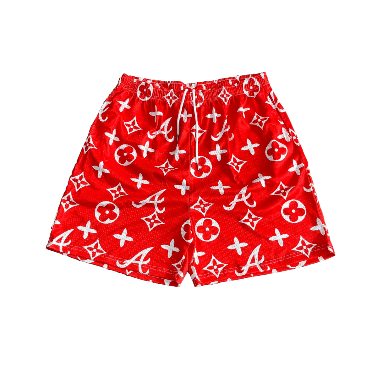 RDMCLOTHINGART tapestry hoodie RED ALABAMA MESH SHORTS-8600