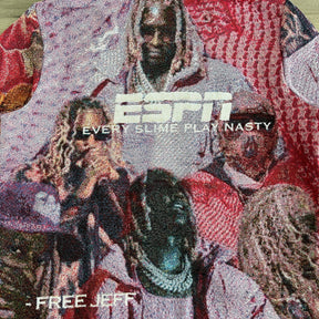 RED FREE YSL TAPESTRY JACKET - RDMCLOTHINGART