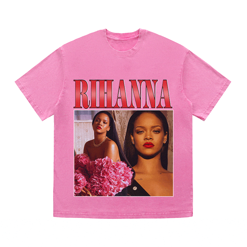RDMCLOTHINGART tapestry hoodie RIHANNA HEAVY WEIGHT COTTON TEE-8868
