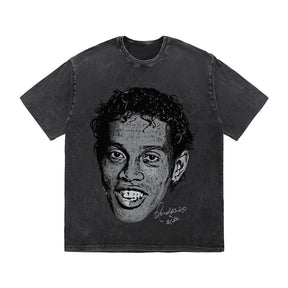 RDMCLOTHINGART tapestry hoodie RONALDINHO HEAVY COTTON TEES-9638