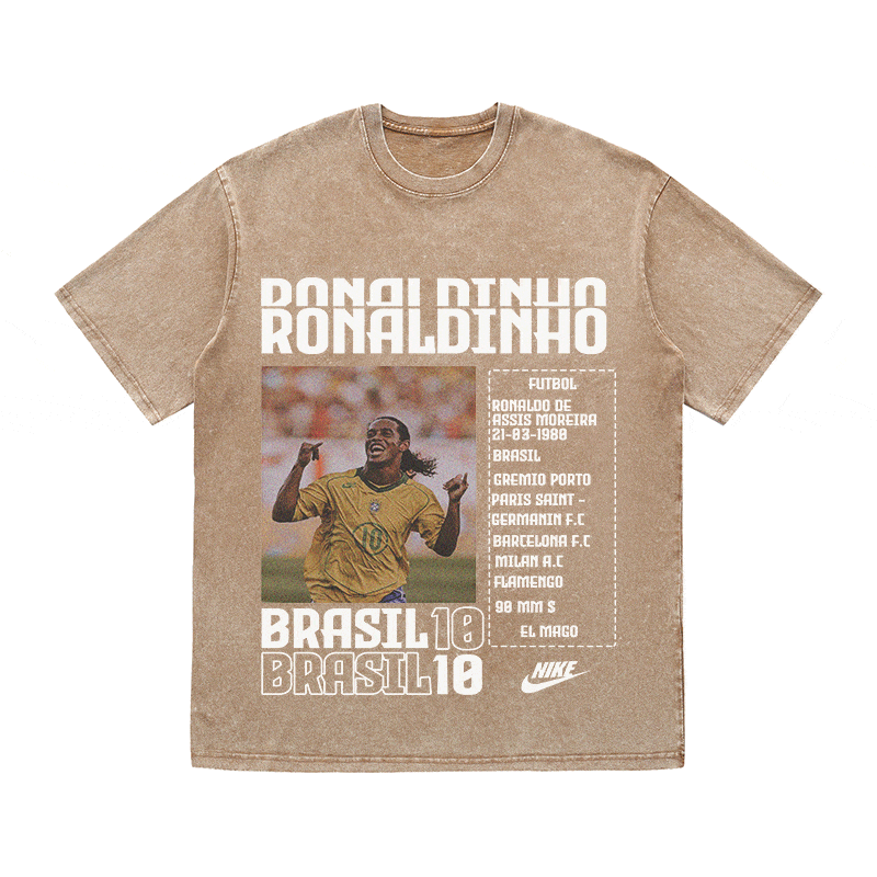RDMCLOTHINGART tapestry hoodie RONALDINHO HEAVY WEIGHT COTTON TEE-8826