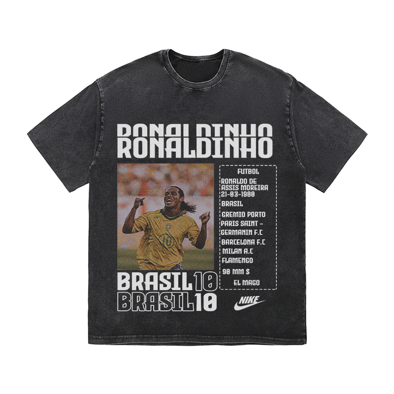 RDMCLOTHINGART tapestry hoodie RONALDINHO HEAVY WEIGHT COTTON TEE-8826