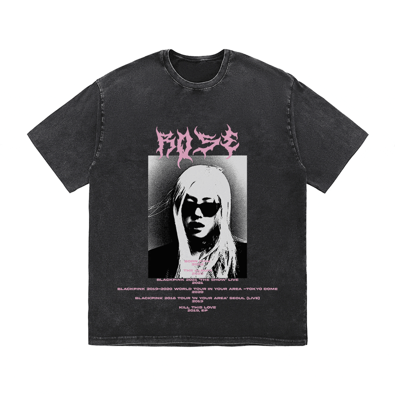 RDMCLOTHINGART tapestry hoodie ROSE HEAVY WEIGHT COTTON TEE-8918