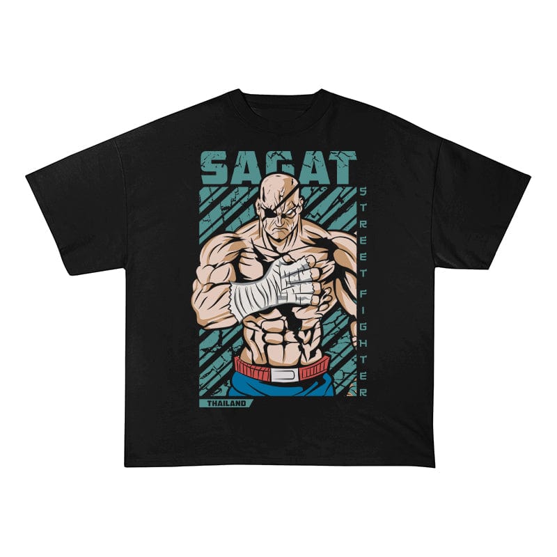 RDMCLOTHINGART tapestry hoodie SAGAT HEAVY COTTON TEES-9430