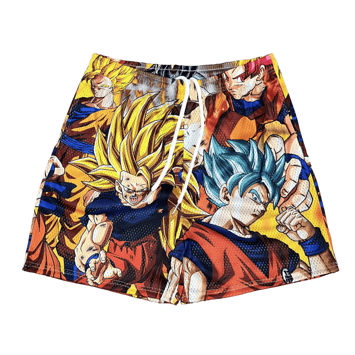 RDMCLOTHINGART tapestry hoodie SAIYAN COLLECTION MESH SHORTS-8683