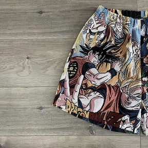 SAIYAN TAPESTRY SHORTS - RDMCLOTHINGART