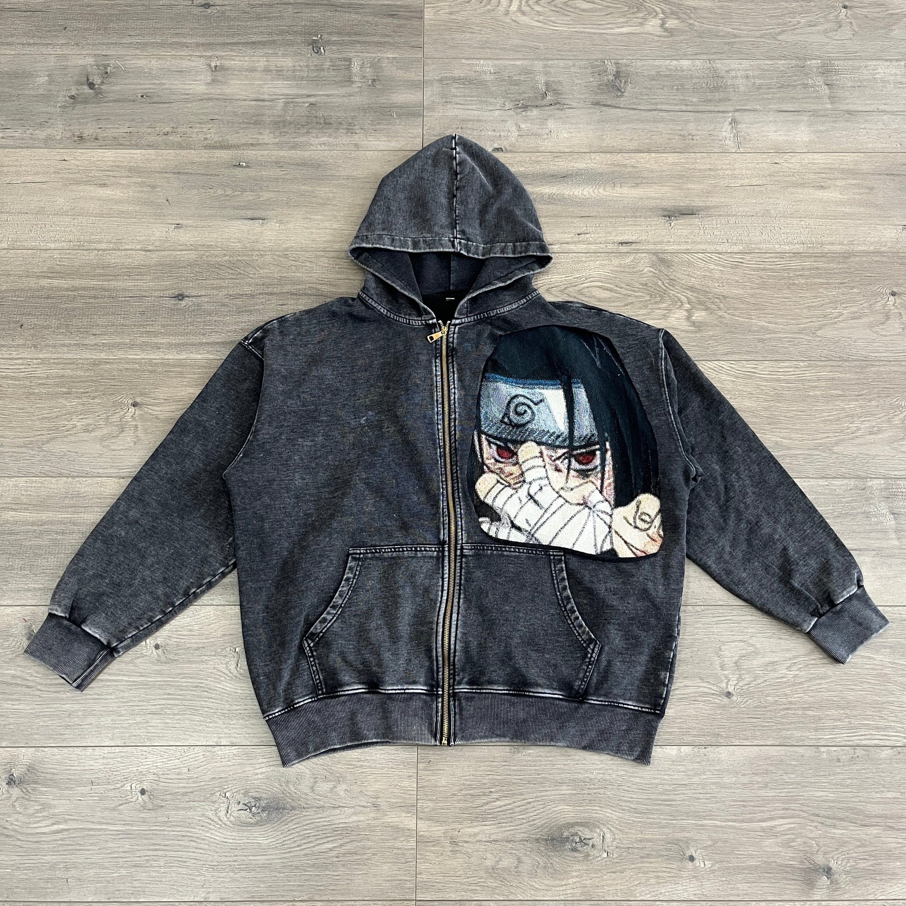 RDMCLOTHINGART tapestry hoodie SASUKE TAPESTRY PATCH HOODIE-9244
