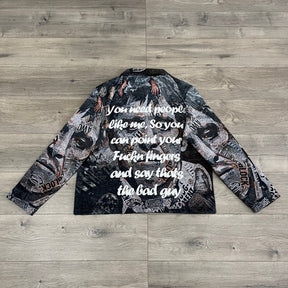 SCARFACE CANVAS TAPESTRY JACKET - RDMCLOTHINGART