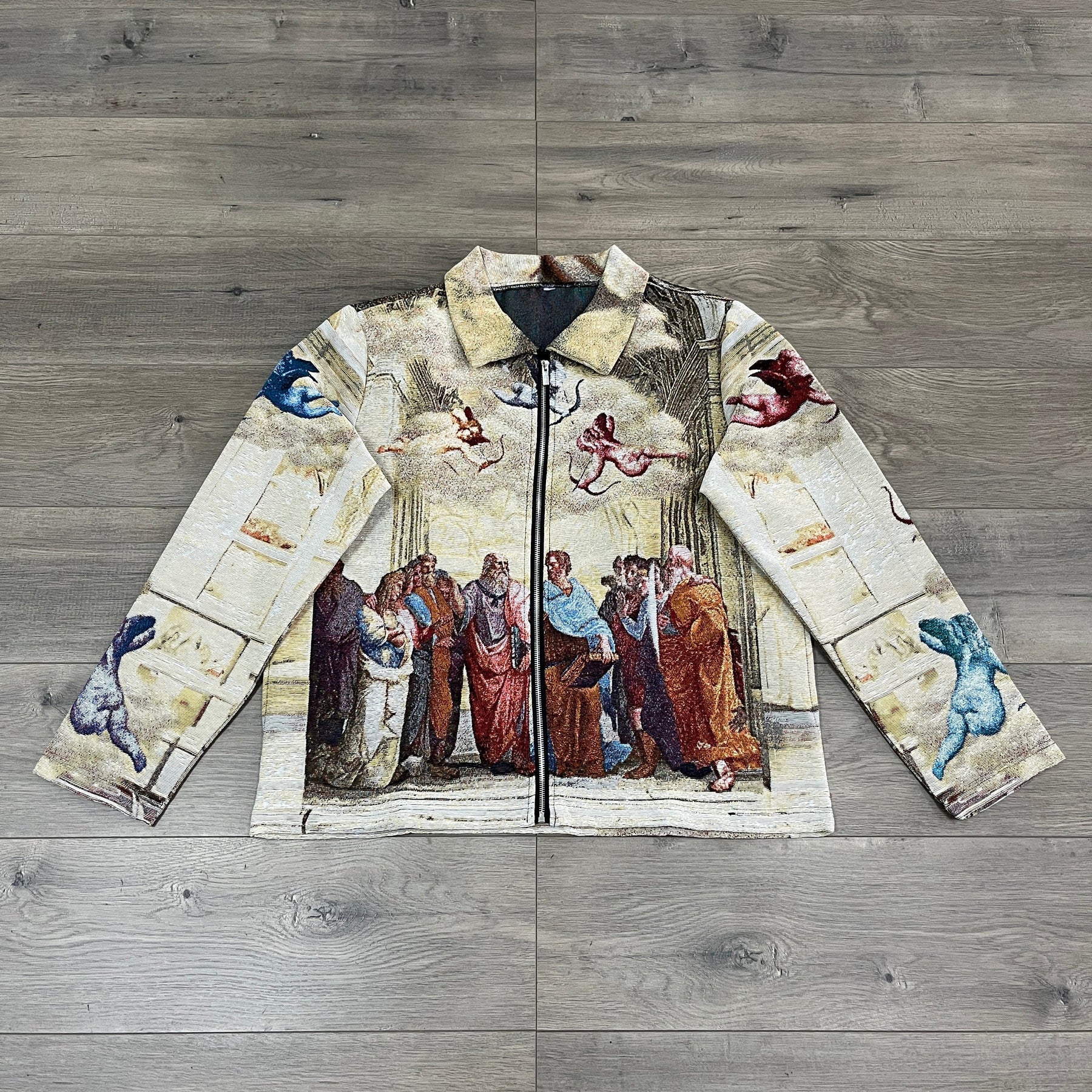 SCHOOL ATHENS TAPESTRY JACKET - RDMCLOTHINGART