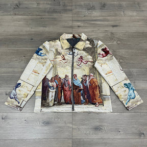 SCHOOL ATHENS TAPESTRY JACKET - RDMCLOTHINGART