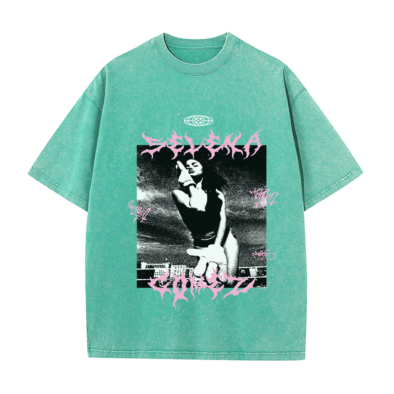 RDMCLOTHINGART tapestry hoodie SELENA GOMEZ HEAVY WEIGHT COTTON TEE-8945