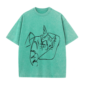 RDMCLOTHINGART tapestry hoodie SLOGAN HEAVY COTTON TEES-9599