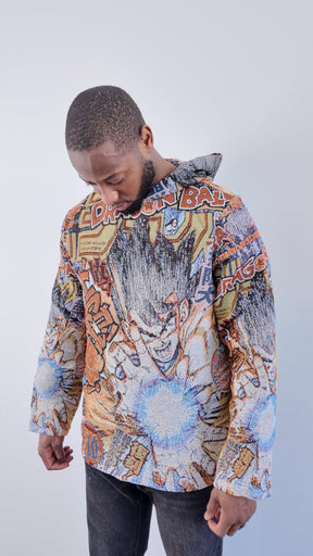 SON GOKU TAPESTRY HOODIE - RDMCLOTHINGART