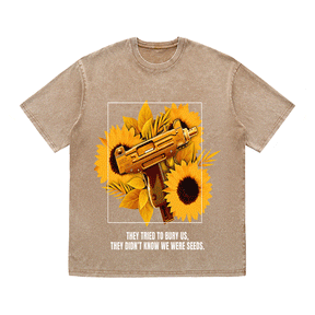 RDMCLOTHINGART tapestry hoodie SUNFLOWER UZI HEAVY WEIGHT COTTON TEE-9056