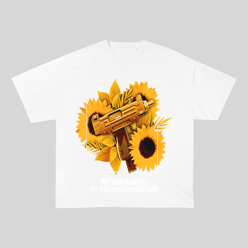 RDMCLOTHINGART tapestry hoodie SUNFLOWER UZI HEAVY WEIGHT COTTON TEE-9056