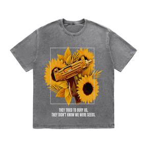 RDMCLOTHINGART tapestry hoodie SUNFLOWER UZI HEAVY WEIGHT COTTON TEE-9056