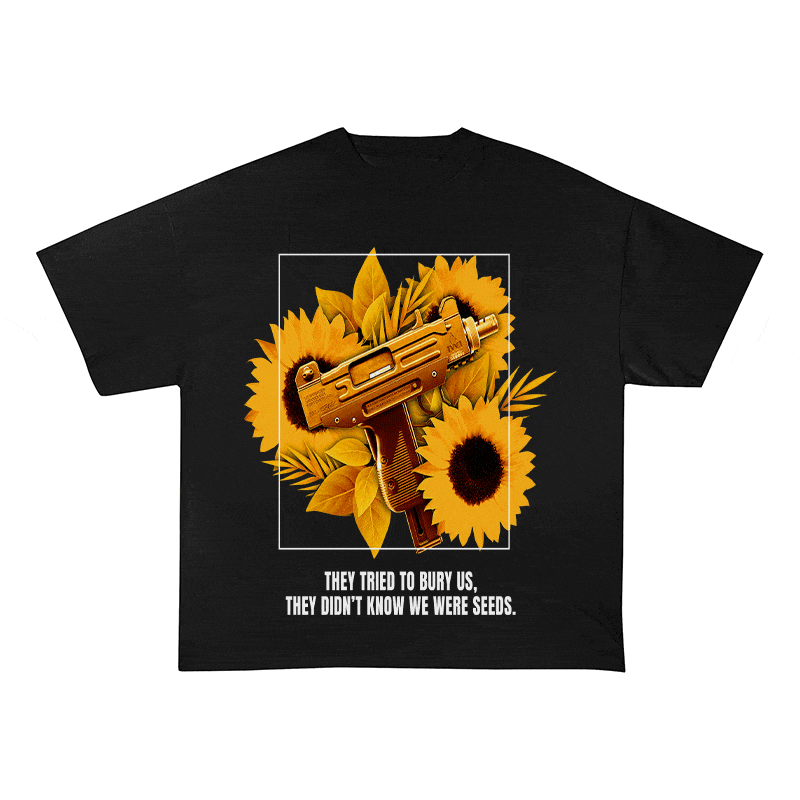 RDMCLOTHINGART tapestry hoodie SUNFLOWER UZI HEAVY WEIGHT COTTON TEE-9056