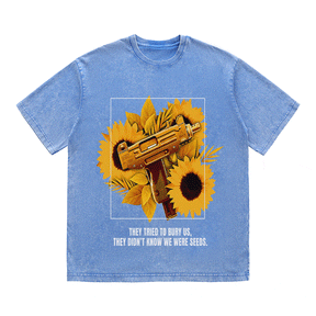 RDMCLOTHINGART tapestry hoodie SUNFLOWER UZI HEAVY WEIGHT COTTON TEE-9056