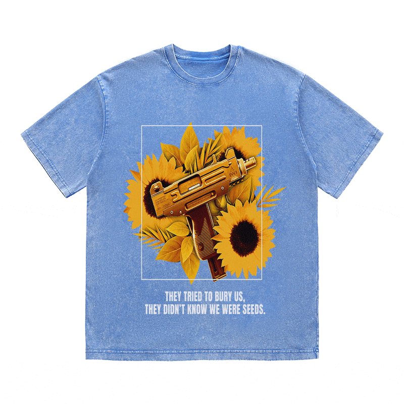 RDMCLOTHINGART tapestry hoodie SUNFLOWER UZI HEAVY WEIGHT COTTON TEE-9056