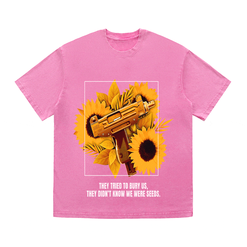 RDMCLOTHINGART tapestry hoodie SUNFLOWER UZI HEAVY WEIGHT COTTON TEE-9056