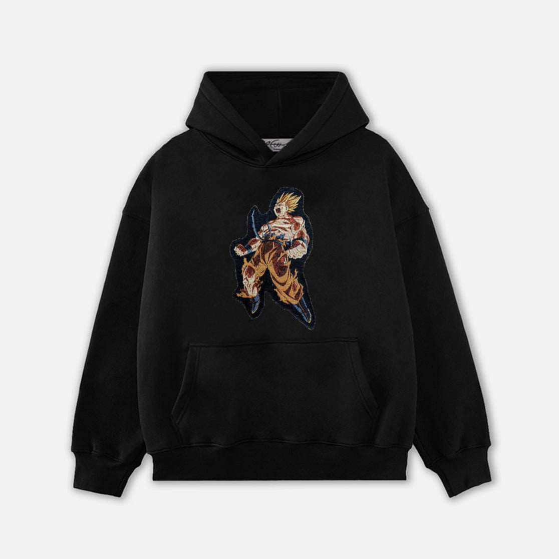 SUPER SAIYAN TAPESTRY PATCH HOODIE-9050 - RDMCLOTHINGART