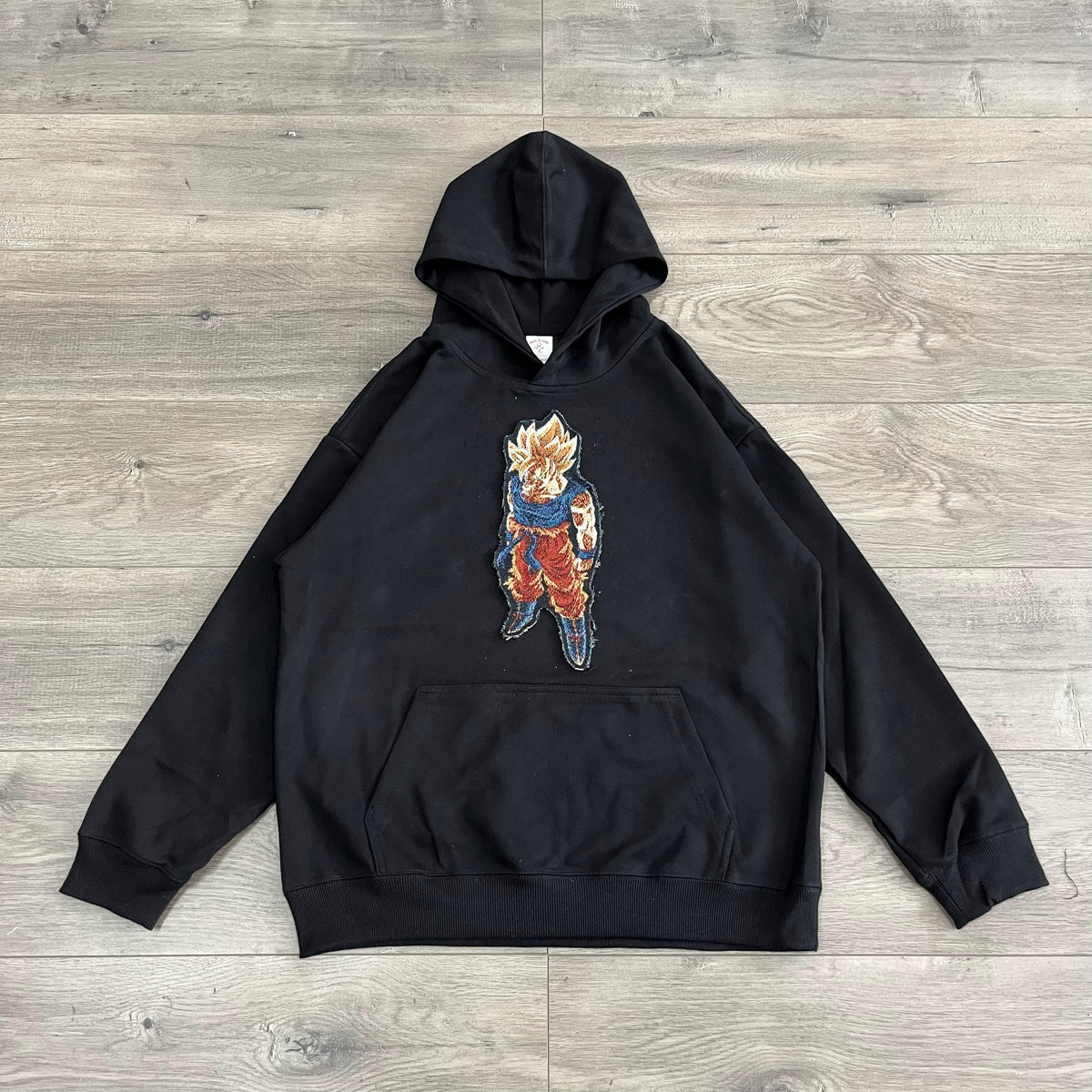 SUPER SAIYAN TAPESTRY PATCH HOODIE-9051 - RDMCLOTHINGART