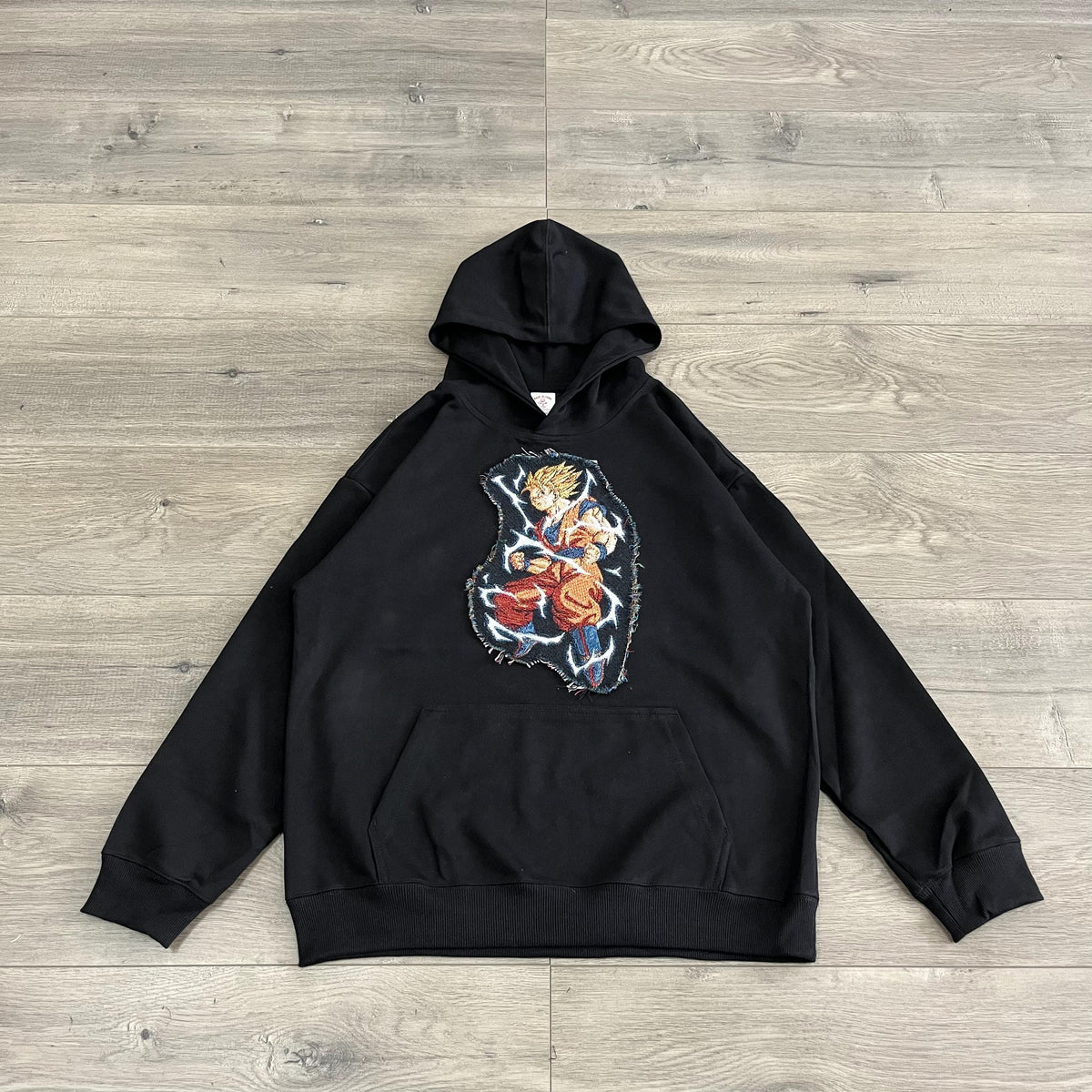 SUPER SAIYAN TAPESTRY PATCH HOODIE-9059 - RDMCLOTHINGART