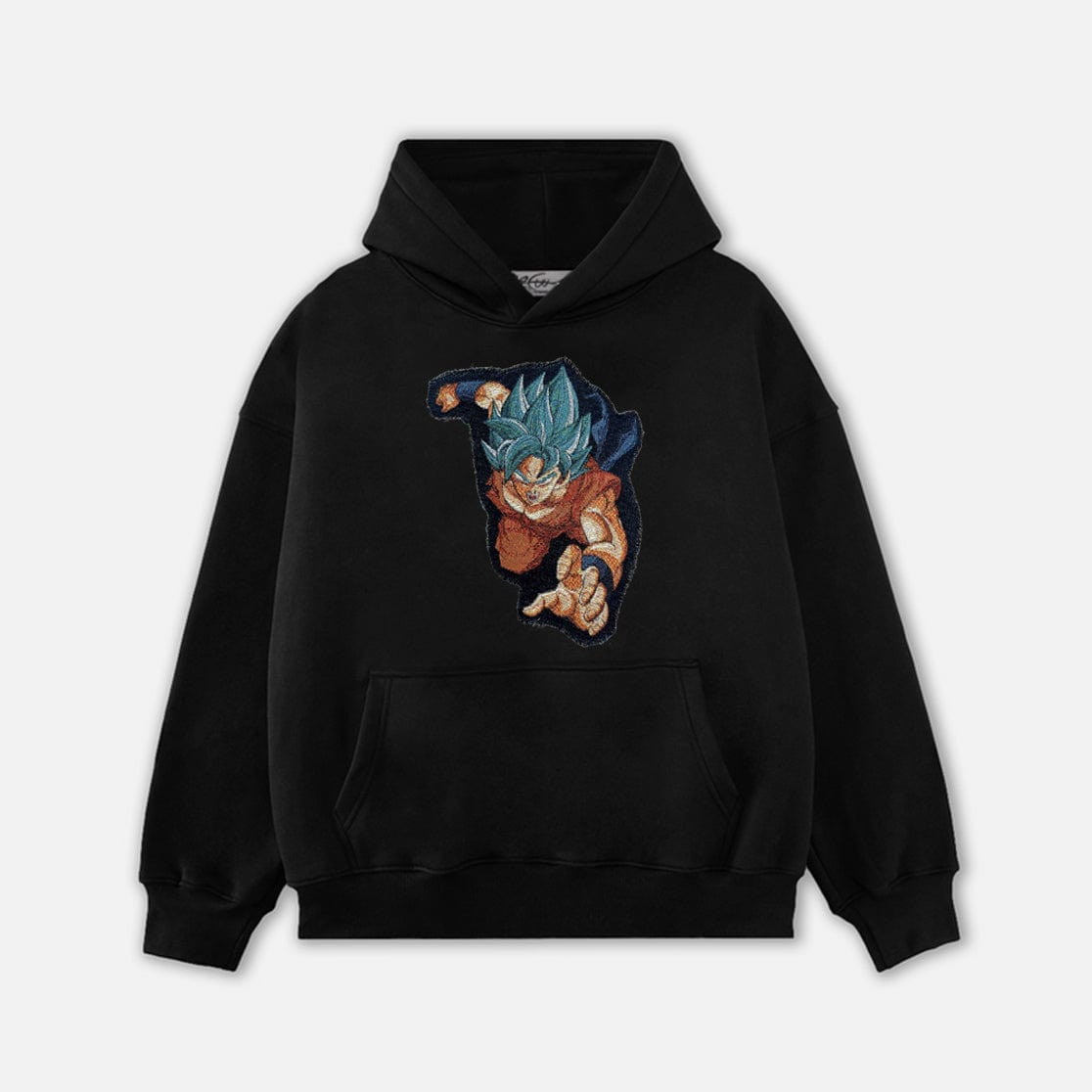 SUPERSAIYAN BLUE TAPESTRY PATCH HOODIE-9057 - RDMCLOTHINGART