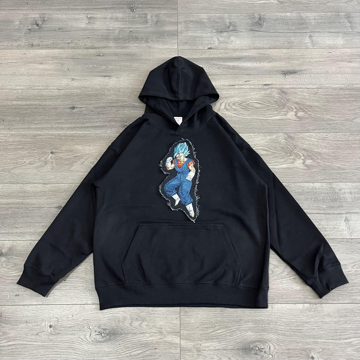 SUPERSAIYAN BLUE TAPESTRY PATCH HOODIE-9089 - RDMCLOTHINGART