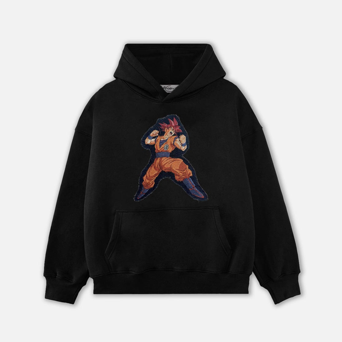 SUPERSAIYAN GOD TAPESTRY PATCH HOODIE-9066 - RDMCLOTHINGART