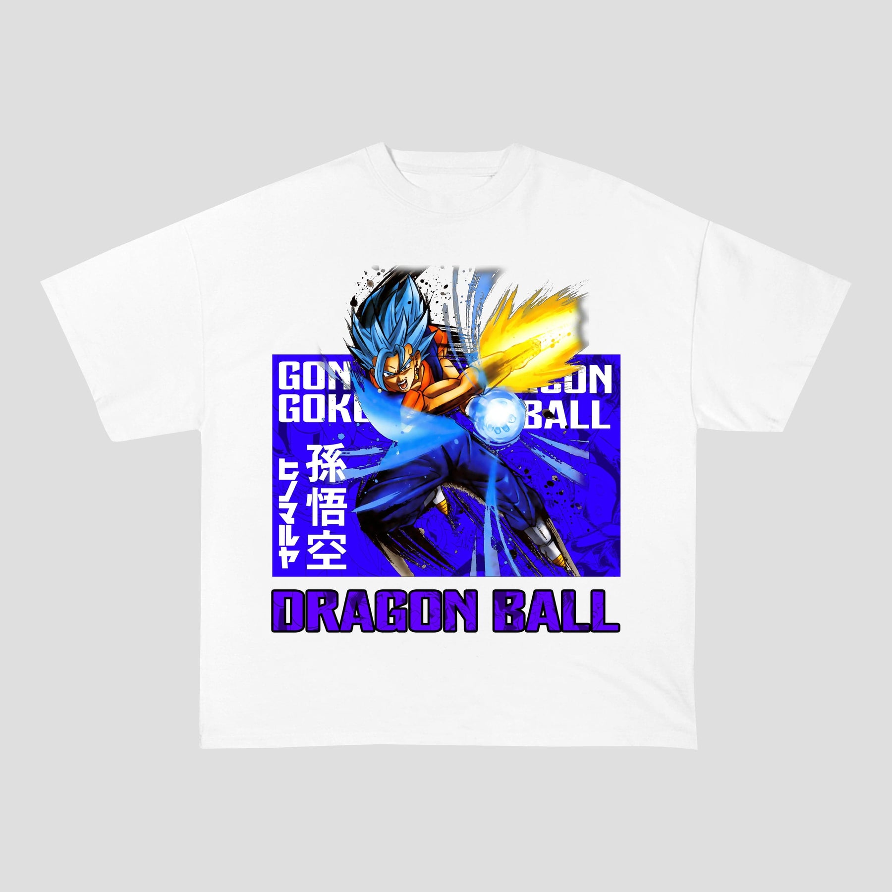 SuperSaiYanBlue HEAVY COTTON TEES-8181 - RDMCLOTHINGART