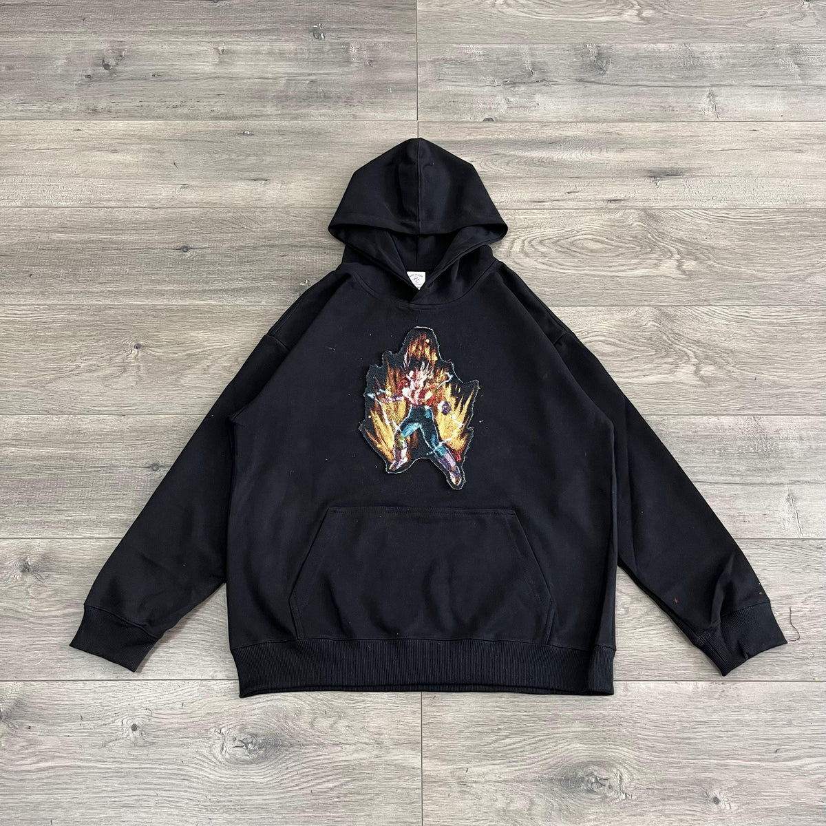 VEGETA TAPESTRY PATCH HOODIE-9080 - RDMCLOTHINGART