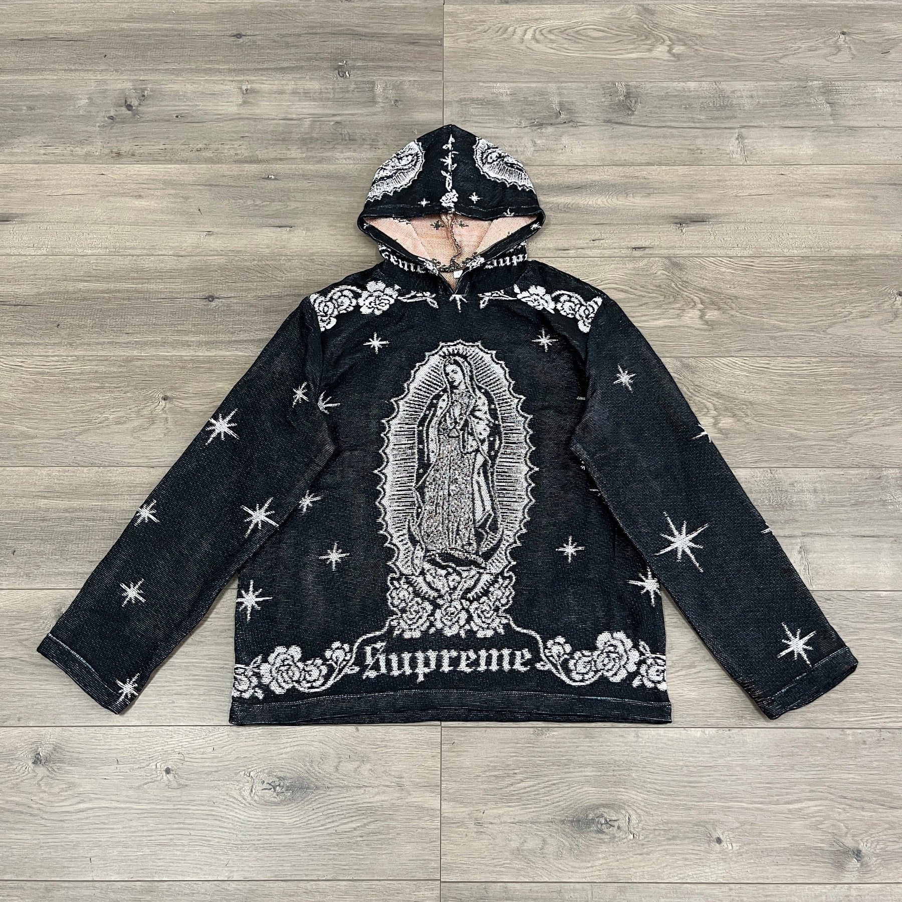 VIGENCITA BLACK TAPESTRY HOODIE - RDMCLOTHINGART