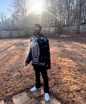 VIGENCITA BLACK TAPESTRY HOODIE - RDMCLOTHINGART