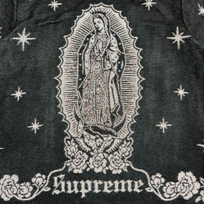 VIRGENCITA BLACK TAPESTRY JACKET - RDMCLOTHINGART