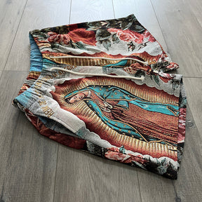 RDMCLOTHINGART tapestry hoodie VIRGENCITA TAPESTRY SHORTS