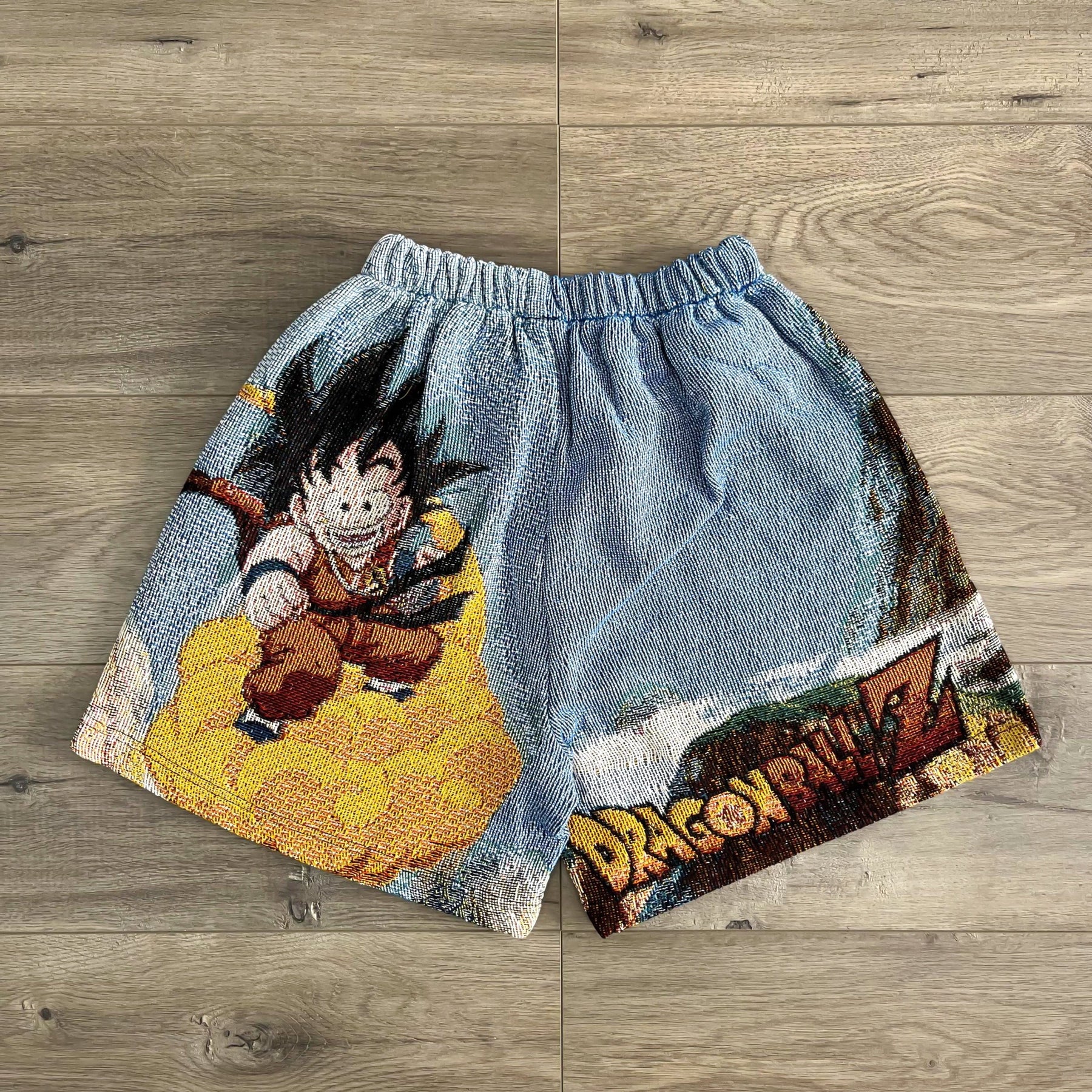 YOUNG GOKU TAPESTRY SHORTS - RDMCLOTHINGART
